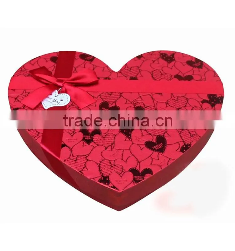 fashion heart shape paper packing gift box