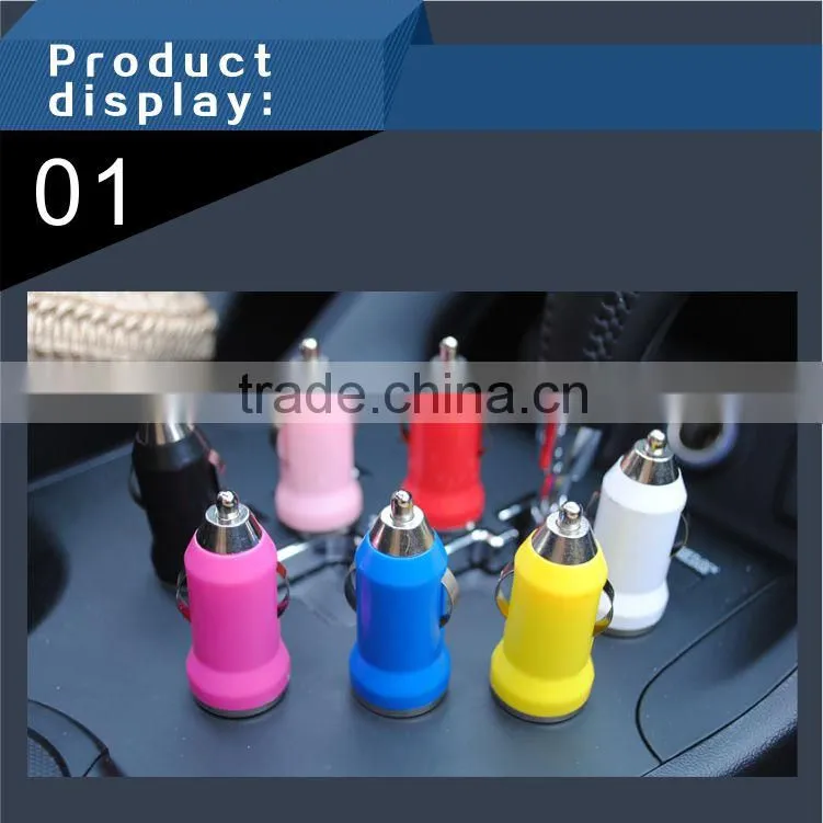 Factory Directly Offer Mini Car Charger 5V 1A one port for iphone samsung HTC,Cool Rocket Head Auto power adapter charging plug
