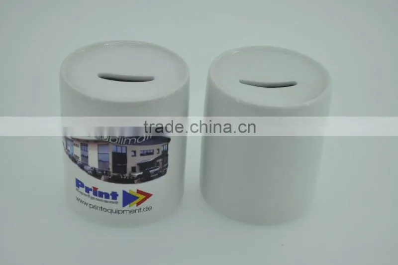 wholesale white ceramic piggy bank high qualtiy 11oz white money box