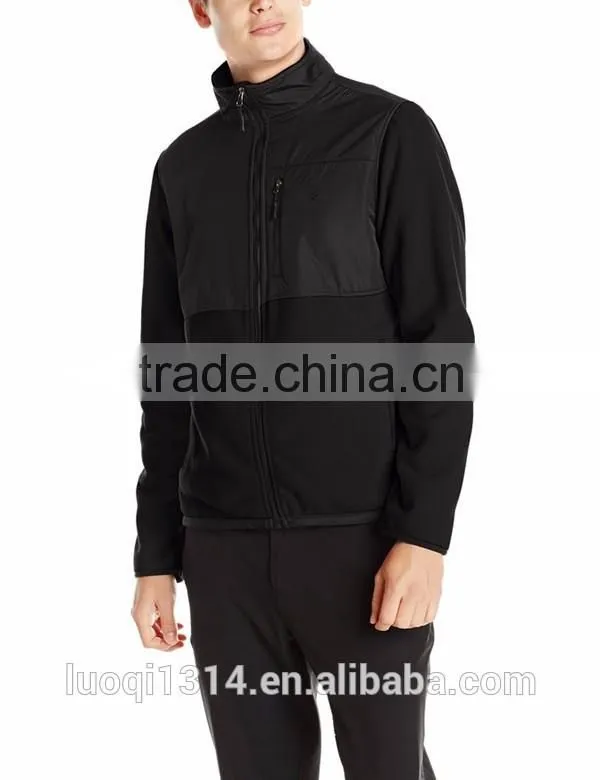 Mens high quality mock neck jackets zip up custom sports polar fleece jacket