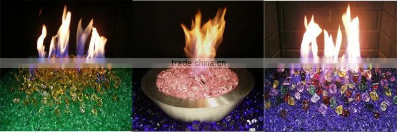 Ultra clear fire pit glass with mirror reflection