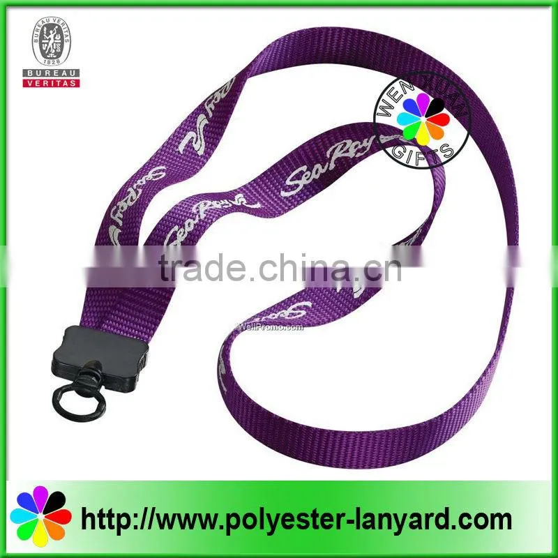 Customized fine woven lanyard