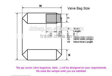 Powder chemical product Valve kraft paper bag 25kg