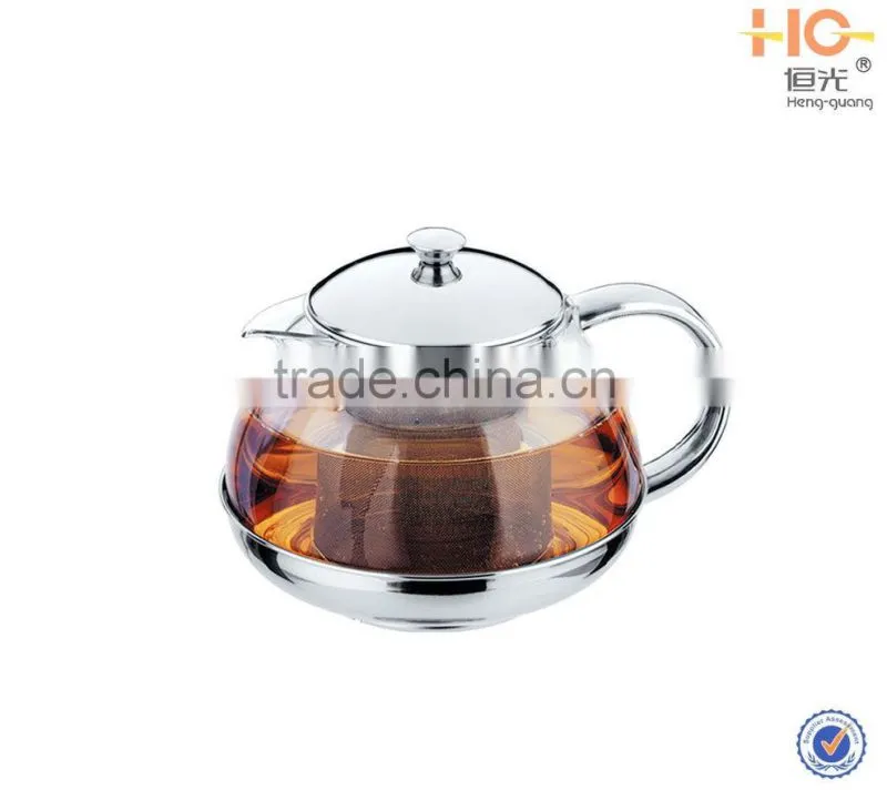 750ml good design glass teapot with filter