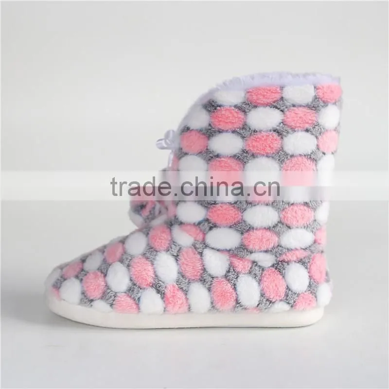 Ladies coral fleece slipper boot