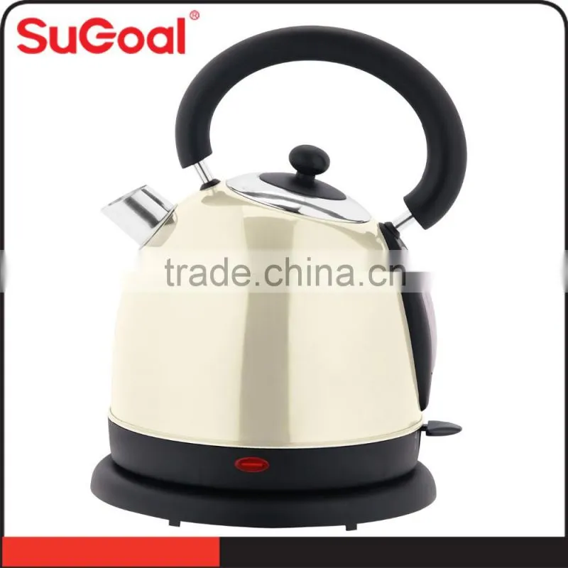 2016 best quality stainless steel electric cordless kettle