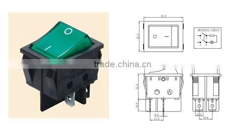 Superior quality rocker switch &lighted 120v 16A/250Vrocker switch