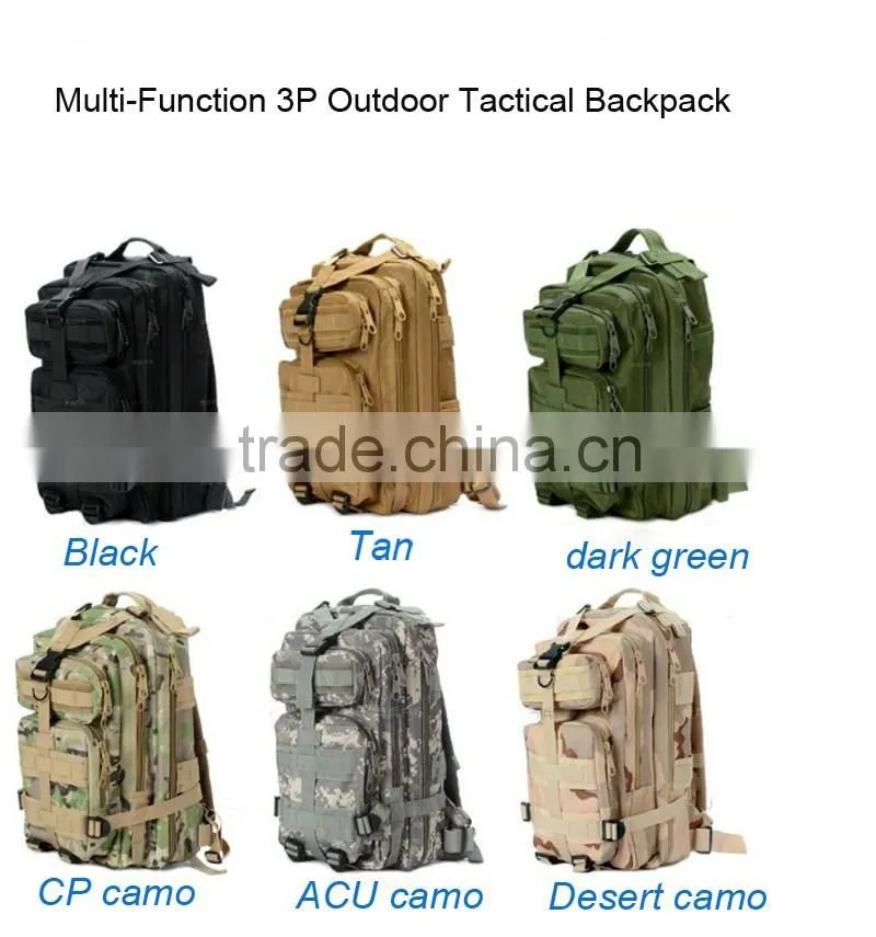 Army mountaineering bags Outdoor waterproof camouflage 3P Tactical Backpack