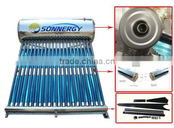 solar heat pipe vacuum tubes water heater