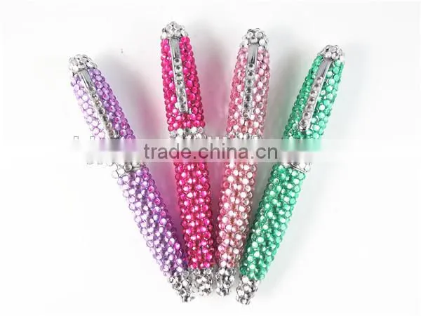 new arrival new design high quality metal crystal ball pen