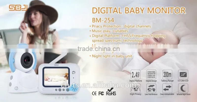 Digital 3.5" Color LCD Video Baby Monitor