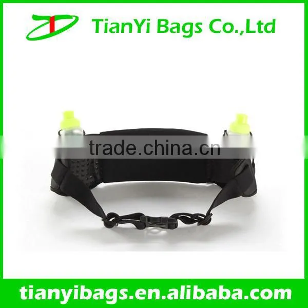 Waterproof running waist bag with water bottle,spandex running belt,elastic running bag
