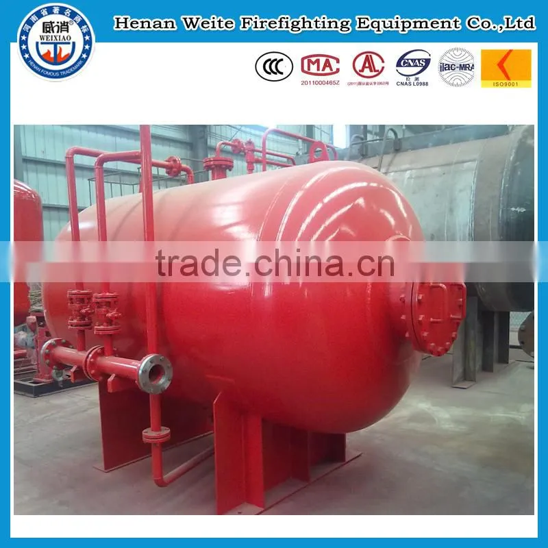 Pressure type proportion device foam bladder tank vertical made in china weite