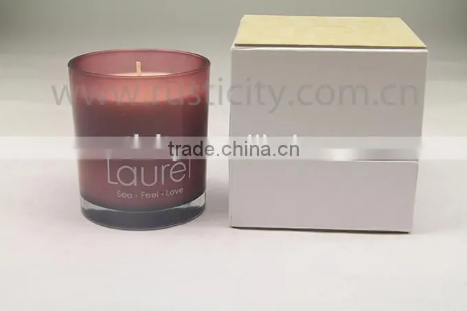 Eco-friendly soy wax wholesale scented candle in glass jar