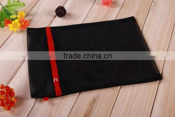 YIWU RODA 100%polyester embroidery black durable laundry bag