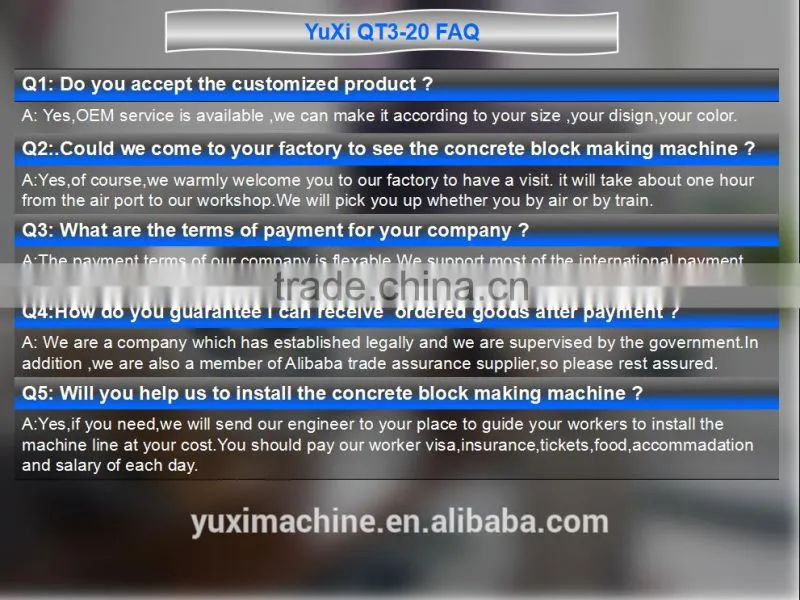Price for buyer QT3-20 cement brick making machine price / automatic brick machine