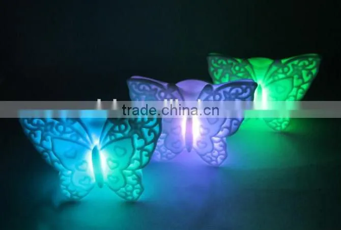 7 Color LED Electronic Butterfly Night Light Lamp Christmas Gift Home Decoration