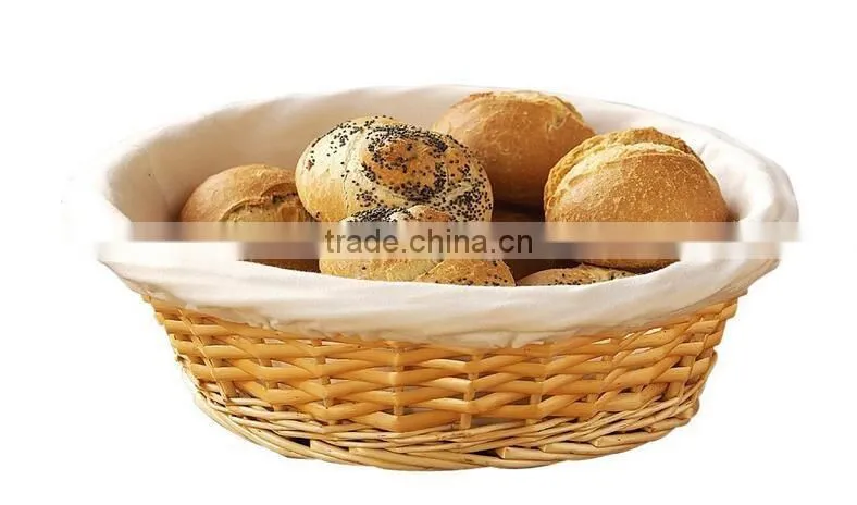Classic White Fabric Wicker Muffins Food Basket