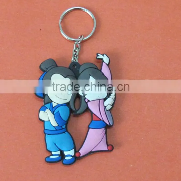 Promotion Wholesale 3d Car printed Rubber Key Ring/pvc keychain custom