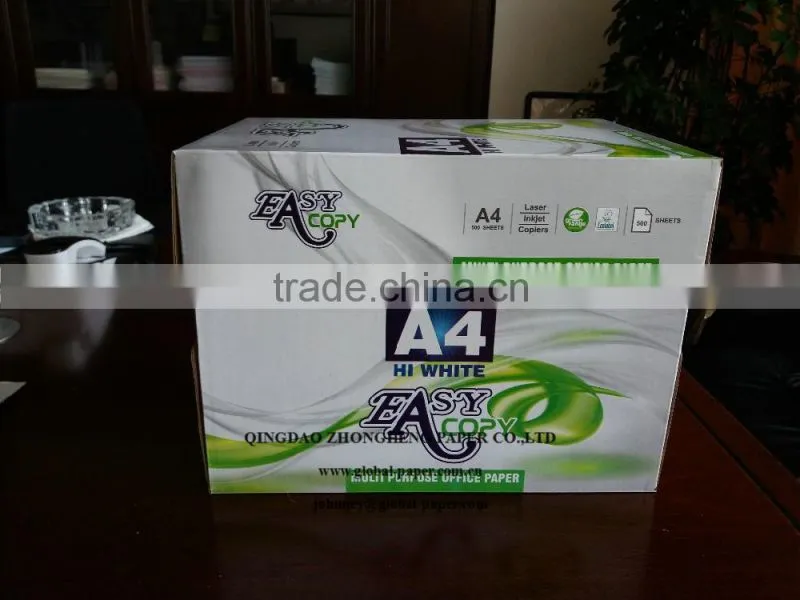 A4 size(210*297mm) Super White color copy paper-Top quality and best price