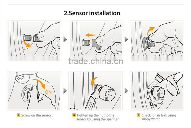Simple installation High Sensitive tyre pressure monitors system/car TPMS