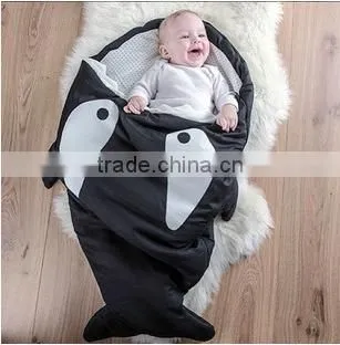 Shark Shaped Multi-color Cotton Children Sleeping Bag