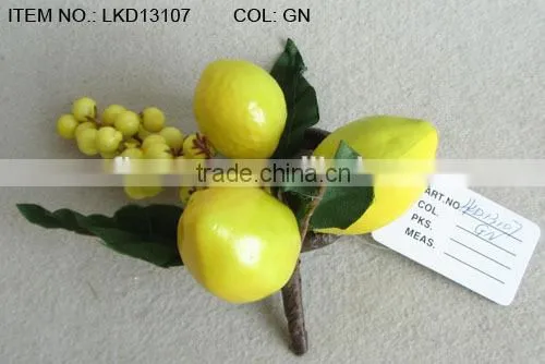 artificial handmade foam lemons and berries napkin ring