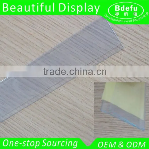 Supermarket Plastic Price Tag Holder Long Strip for Price Label