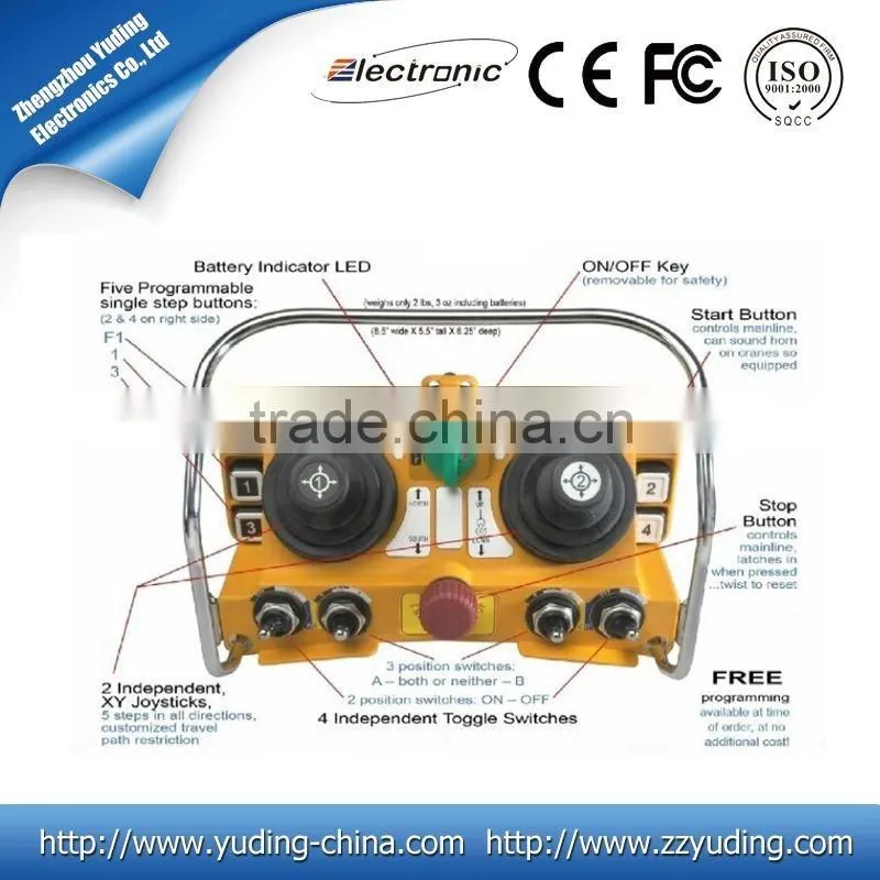 Top Design Hot Selling IP65 Joystick Remote Control for jib crane, tower crane