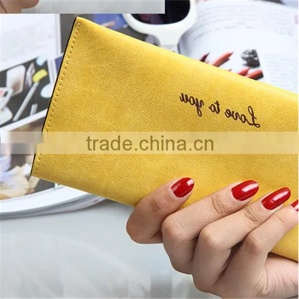 Low cost ladies hand PU purse woman fancy leather wallet