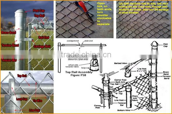 High quality galvanized chain link gate design and chain link fence closer