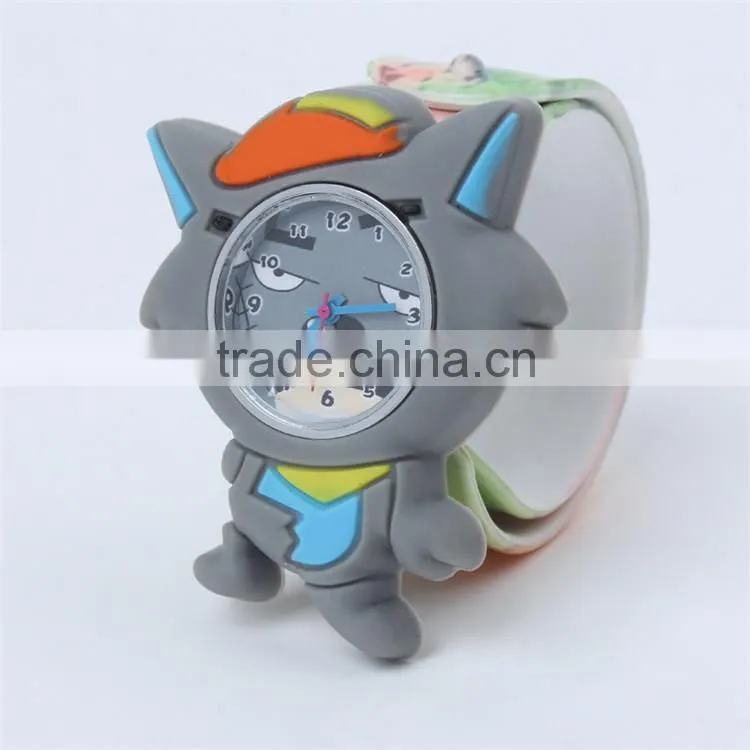 all kinds of cartoon character silicone slap watches
