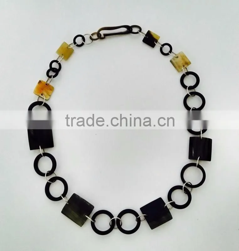 Eco-friendly high quality nice yellow buffalo horn jewelry necklace from vietnam