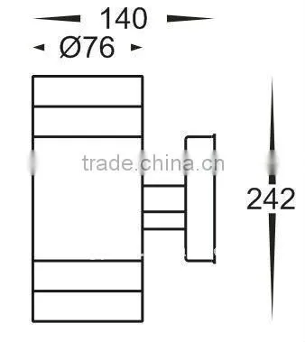 stainless steel wall up/down light
