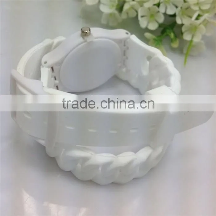 New Design double-rings watches hot style fashion silicone watches Long twist watches students watch silicone wristband watch