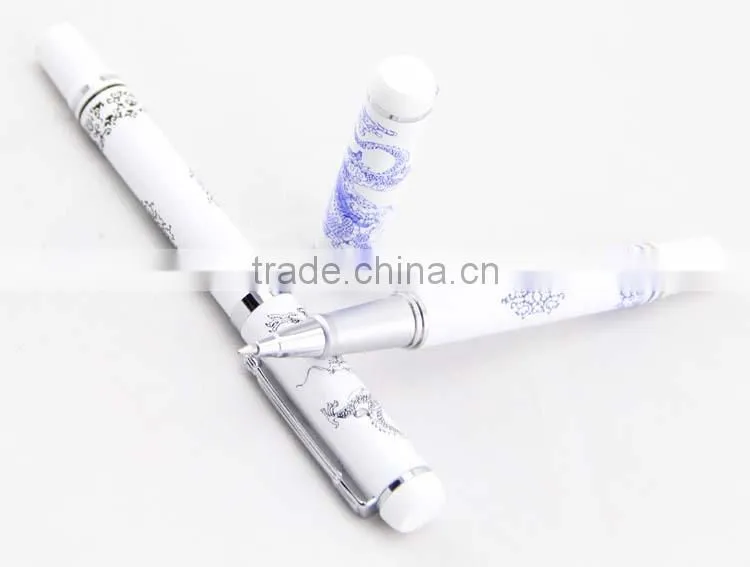 blue and white porcelain gel pen