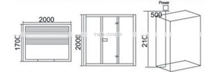 3~4 person traditional stone dry steam sauna room