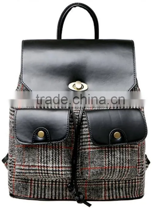 2015 Classical Canvas Backpack with leather bottom