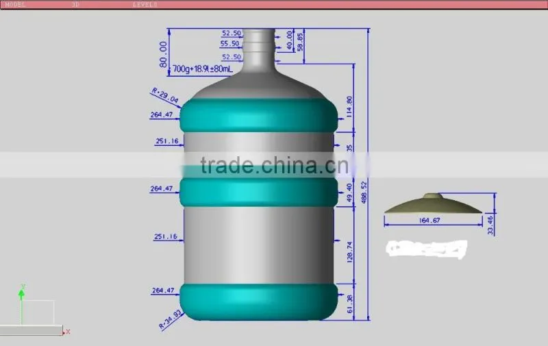 PET bottle blowing machine with 1 cavity