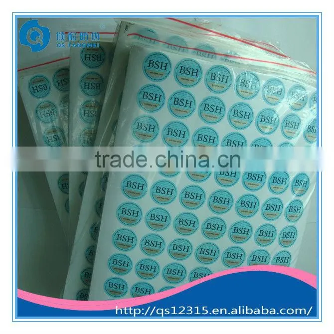 Self-adhesive scratch off label sticker