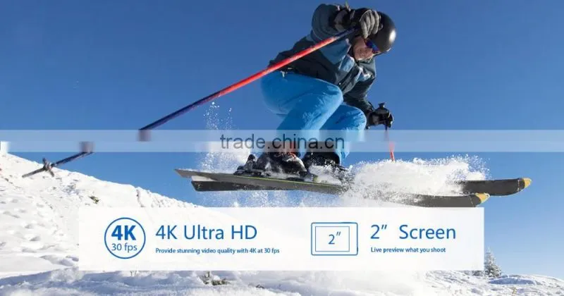 Be Unique !! Ausek Dual Lens 4K 30fps Wifi Sport Camera 2.4G Action Camera