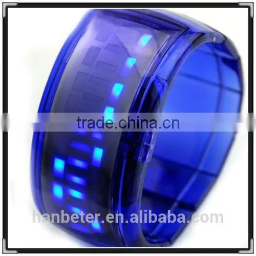 hottest sale fashion design night light ODM led wrist watch for wholesale