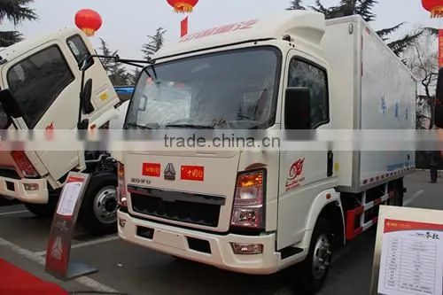 CNHTC HOWO white 4x2 Euro 4 refrigerator truck for frozen food