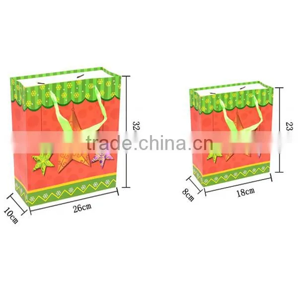 Christmas Sock Star Bell Paper Bag For Gift