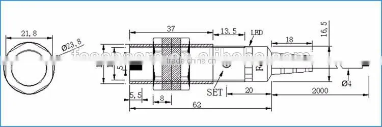 F&C M18 Metal Diffuse photoelectric sensor for sales