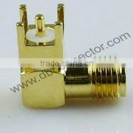 sma right angle thru hole plug PCB Connector