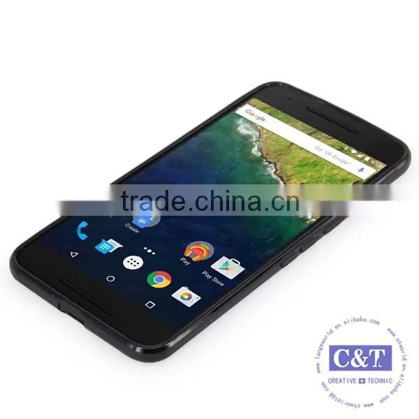 C&T Popular ultra-thin transparent soft tpu gel case back cover for huawei nexus 6p