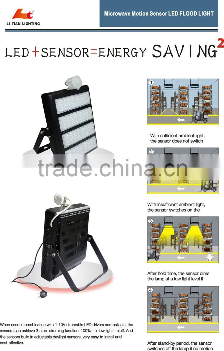 Factory odm excellent quality flood light led sensor light motion sensor light