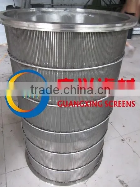 wedge wire drum rotary screen basket