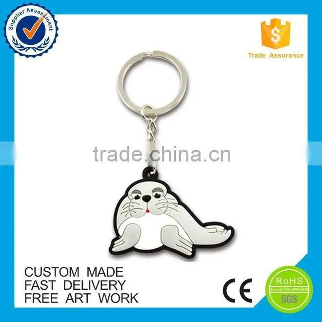 High quality cheap rubber pvc souvenir logo keychain